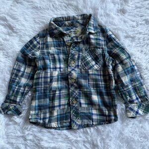 OshKosh B'gosh Multicolor Plaid Button Down Coat‎ / Shirt